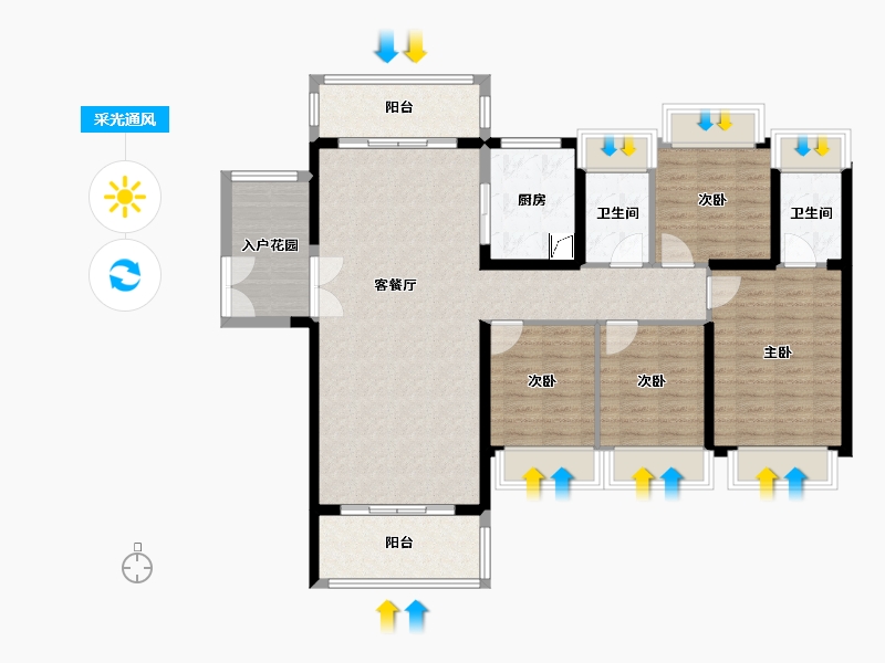 广东省-中山市-中澳春城-119.00-户型库-采光通风