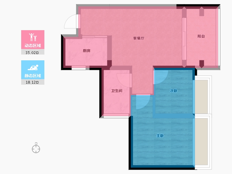 广东省-深圳市-花样年·好时光-46.45-户型库-动静分区