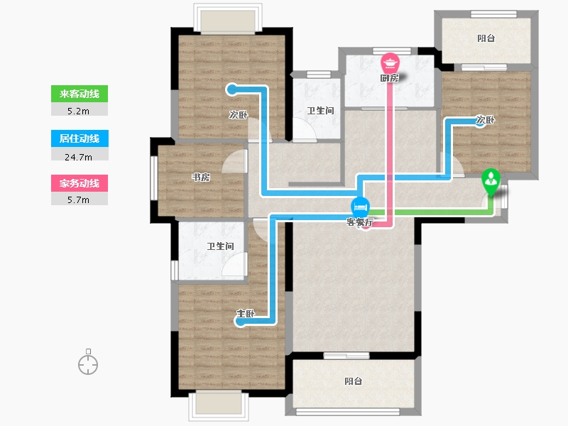 福建省-泉州市-莲花凤凰郡-118.00-户型库-动静线