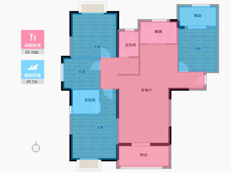 福建省-泉州市-莲花凤凰郡-118.00-户型库-动静分区