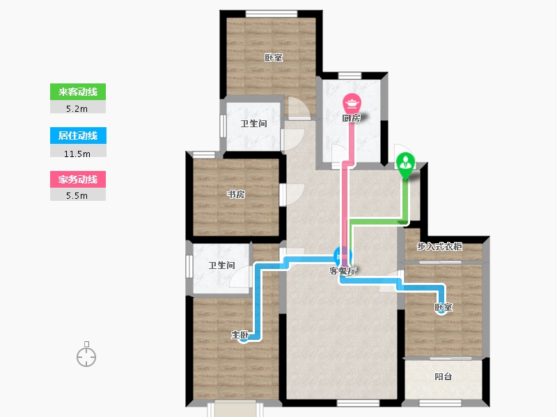 山东省-德州市-东岳翰林院-108.00-户型库-动静线