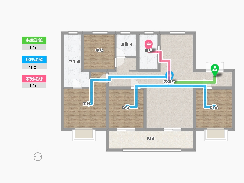 山东省-滨州市-保集澜郡-128.00-户型库-动静线