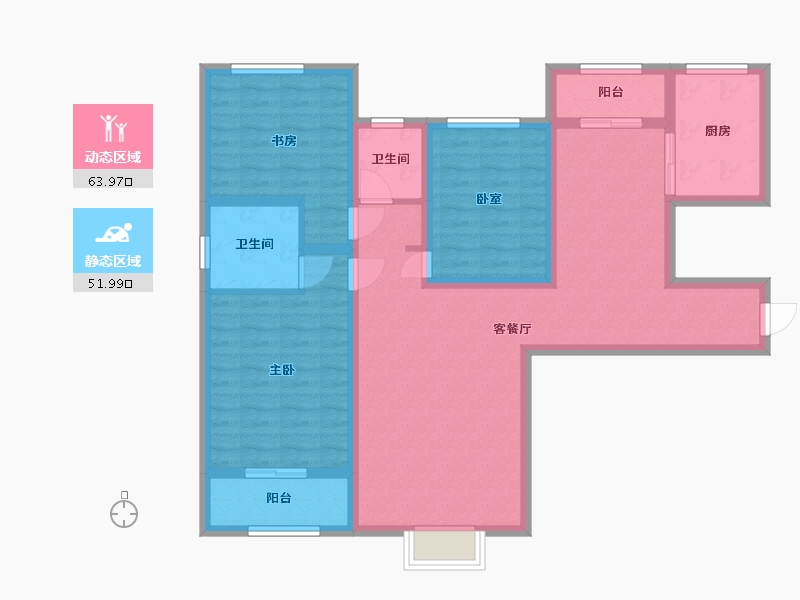 陕西省-延安市-嘉丰国际城-115.25-户型库-动静分区