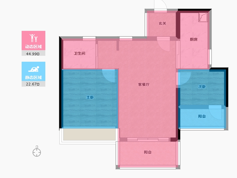 广东省-中山市-中山华发观山水花园-60.00-户型库-动静分区