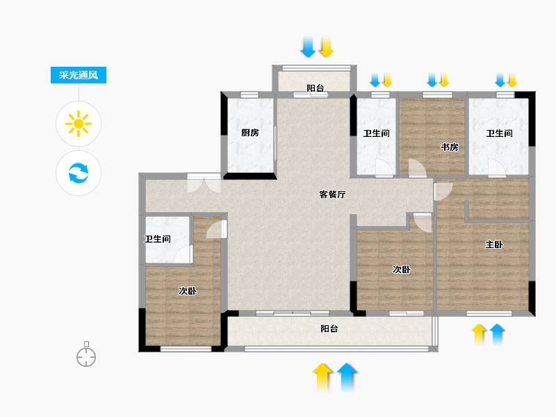 江西省-南昌市-融创，玖玺台-11.00-户型库-采光通风