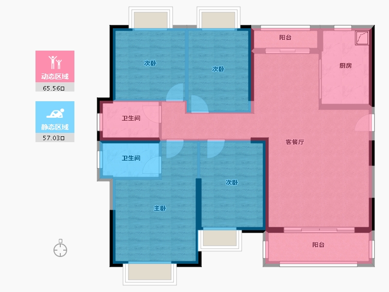 福建省-泉州市-钱塘雅苑-117.50-户型库-动静分区