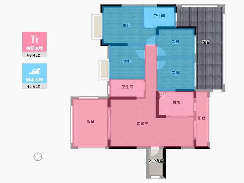 贵州省-遵义市-中建幸福城-110.00-户型库-动静分区