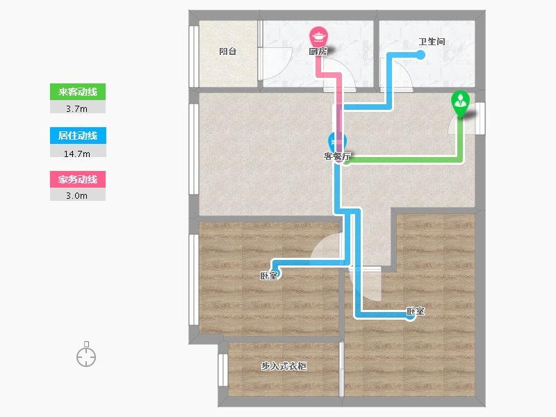 四川省-成都市-昌建·星悦城二期-75.00-户型库-动静线