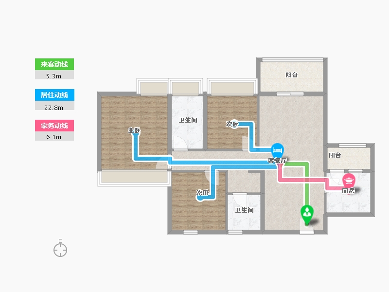 广东省-深圳市-观山瑞苑-115.00-户型库-动静线