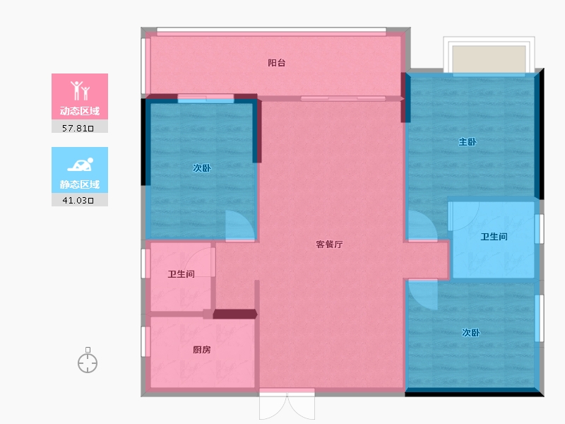 湖南省-常德市-六合清华园-92.00-户型库-动静分区