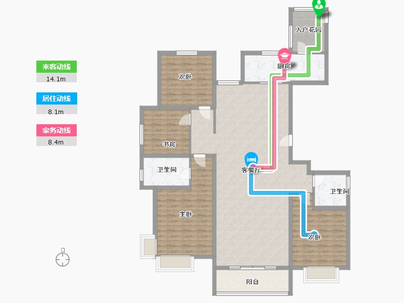 河北省-邢台市-天河城-145.00-户型库-动静线