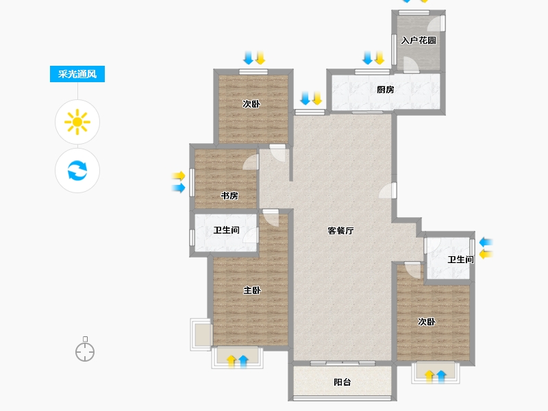 河北省-邢台市-天河城-145.00-户型库-采光通风