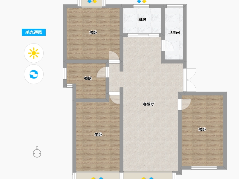 江西省-宜春市-新农村-98.50-户型库-采光通风