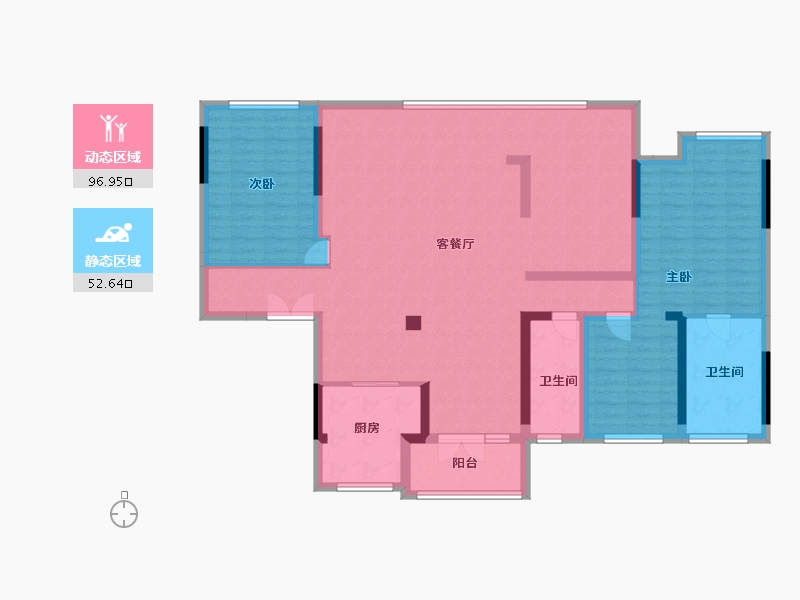 重庆-重庆市-白鹭半岛-135.00-户型库-动静分区