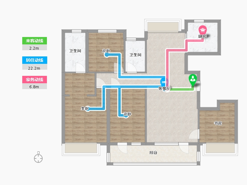 浙江省-杭州市-保利融信和光尘樾-120.00-户型库-动静线