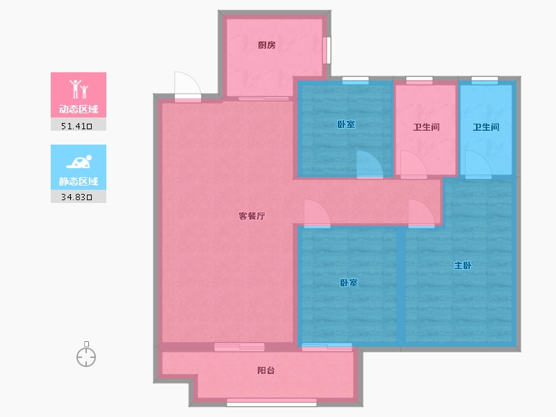 山东省-济南市-远洋湖印度会-77.06-户型库-动静分区