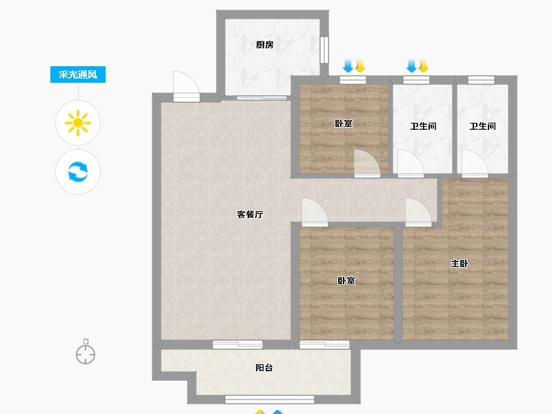 山东省-济南市-远洋湖印度会-77.06-户型库-采光通风