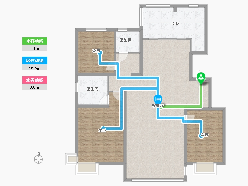 吉林省-长春市-万科翠湖春晓-133.00-户型库-动静线