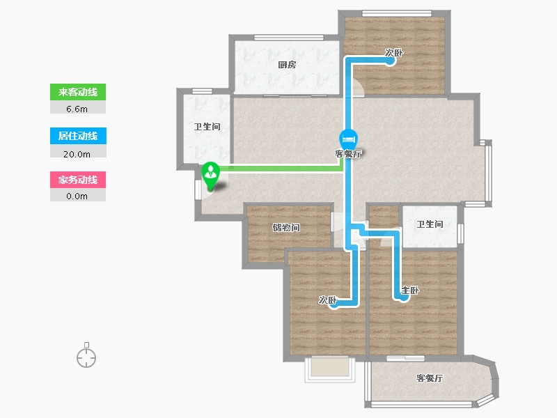 山东省-青岛市-西海景苑-126.15-户型库-动静线