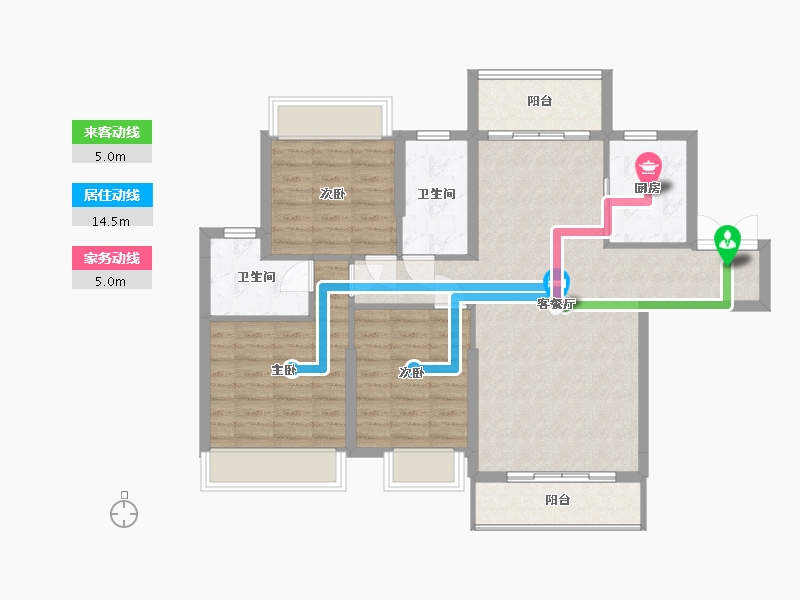 海南省-海口市-怡和湖城大境-110.00-户型库-动静线