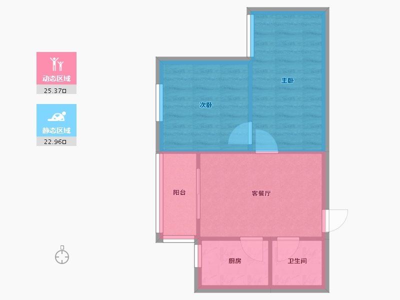 北京-北京市-春风胡同-50.00-户型库-动静分区