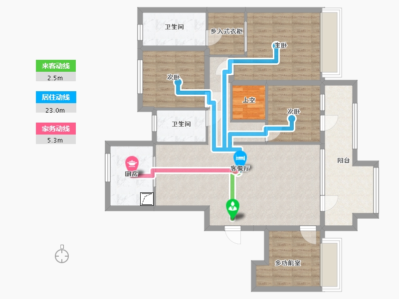 浙江省-杭州市-保利融信和光尘樾-120.00-户型库-动静线