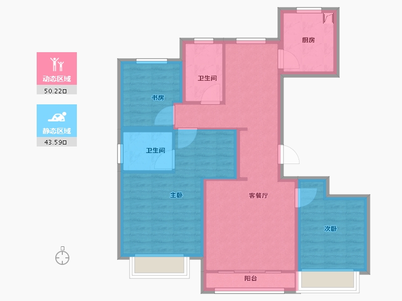 天津-天津市-融侨阳光城皓玥-83.00-户型库-动静分区