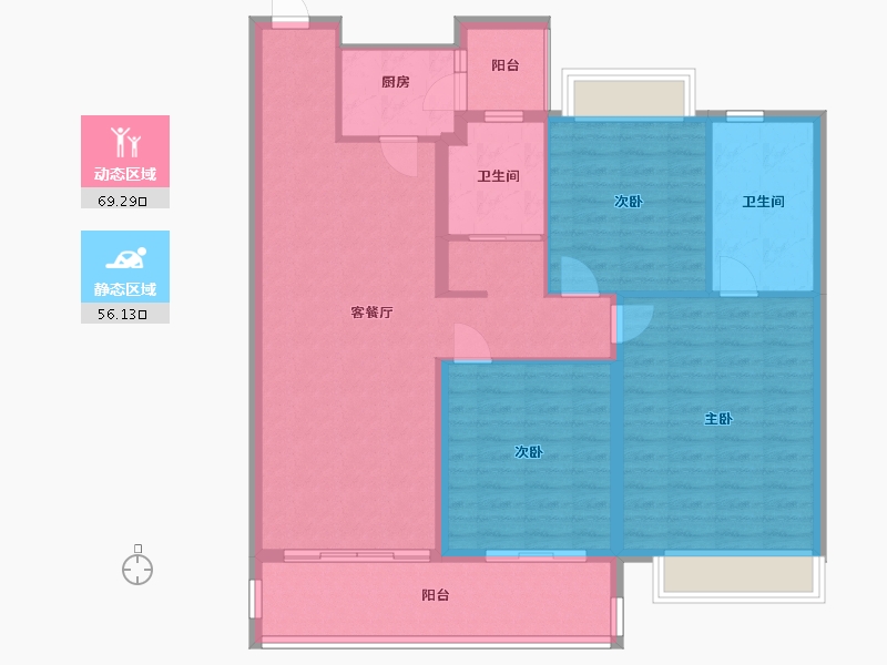 河南省-南阳市-金水湾.财富家园展示中心-114.00-户型库-动静分区