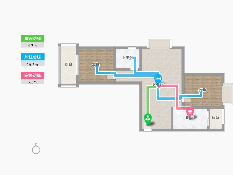 河北省-邯郸市-卓昱南苑-75.00-户型库-动静线