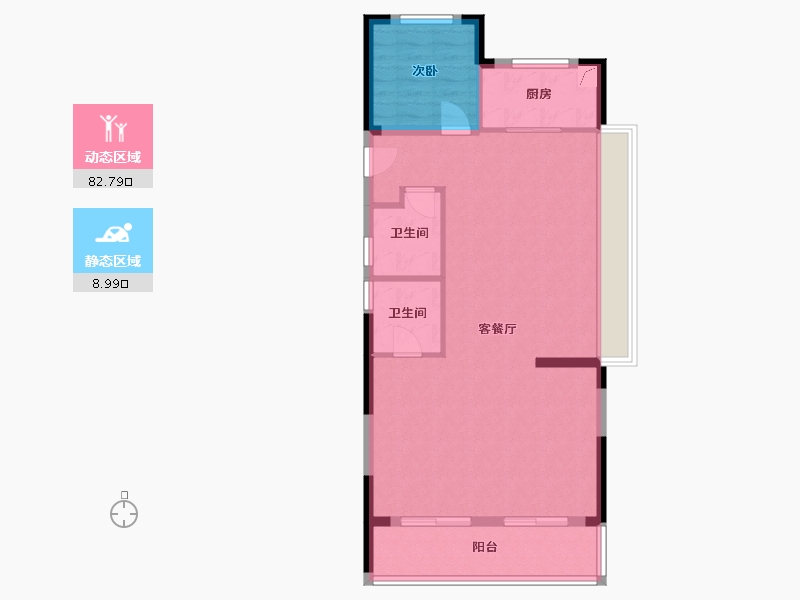 浙江省-台州市-祥生云境-86.00-户型库-动静分区