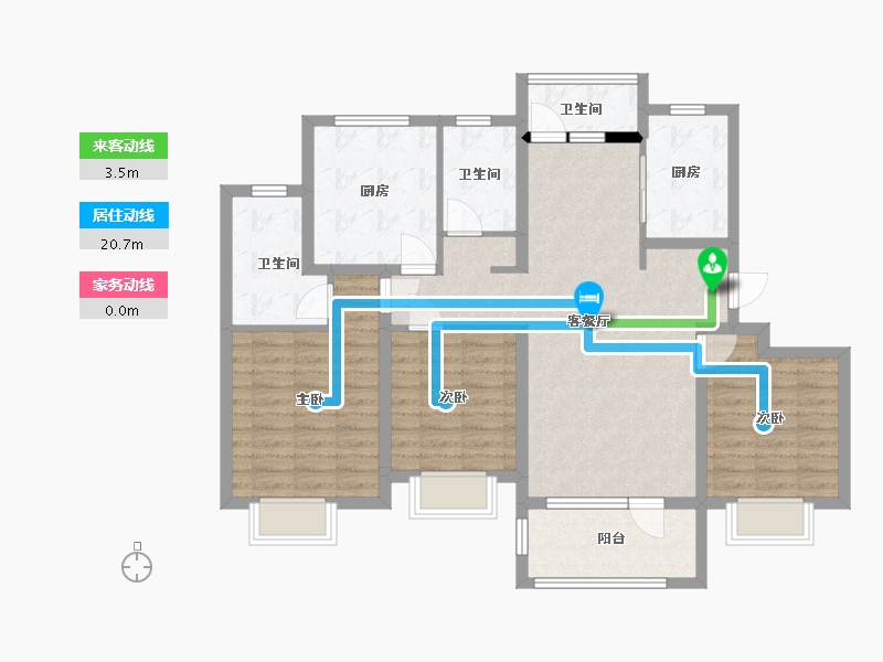 山东省-青岛市-远洋御城-103.20-户型库-动静线