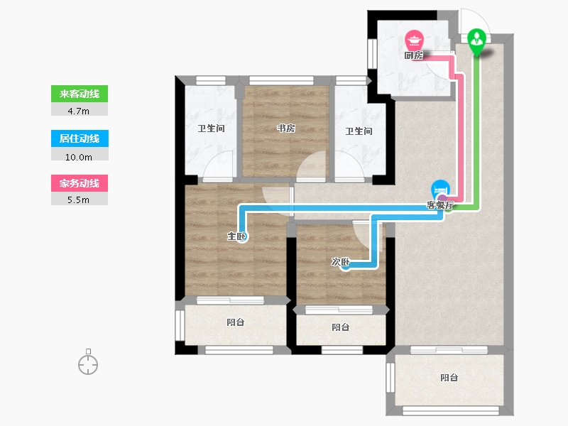 福建省-泉州市-阳光城丽景湾-77.00-户型库-动静线