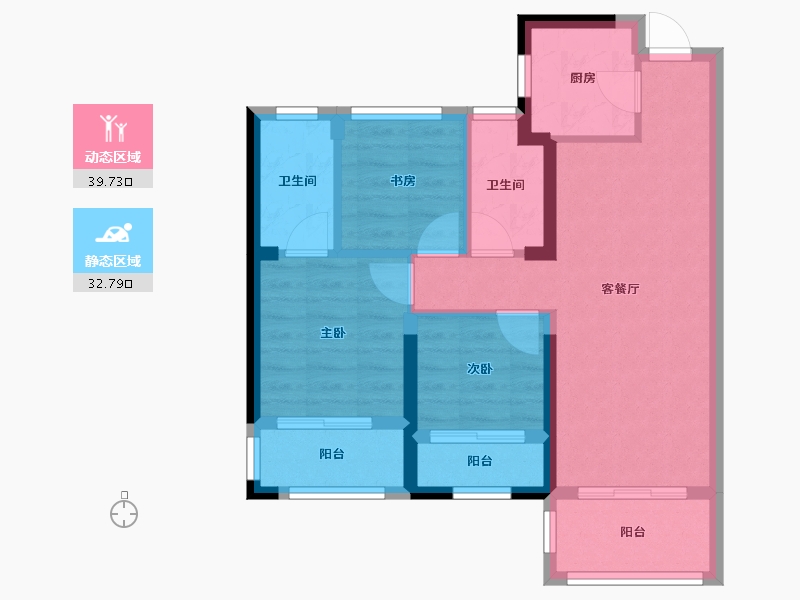 福建省-泉州市-阳光城丽景湾-77.00-户型库-动静分区