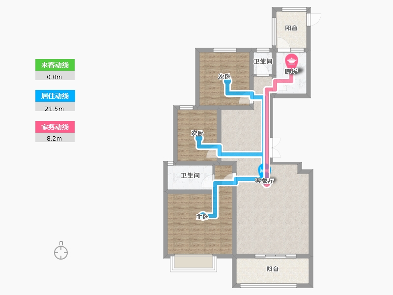 陕西省-榆林市-红枫苑-105.29-户型库-动静线