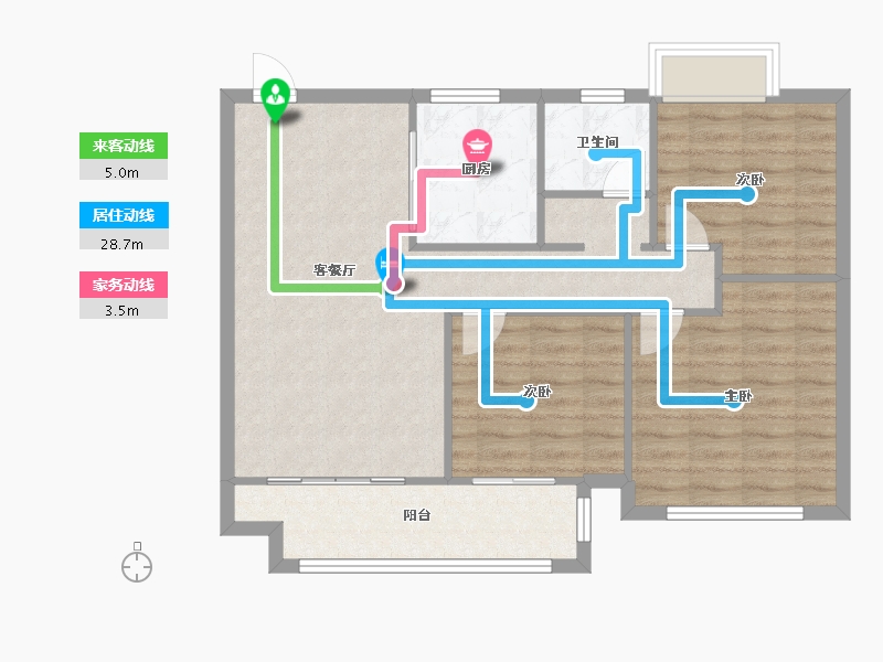 江苏省-盐城市-新城·云图时光-79.00-户型库-动静线