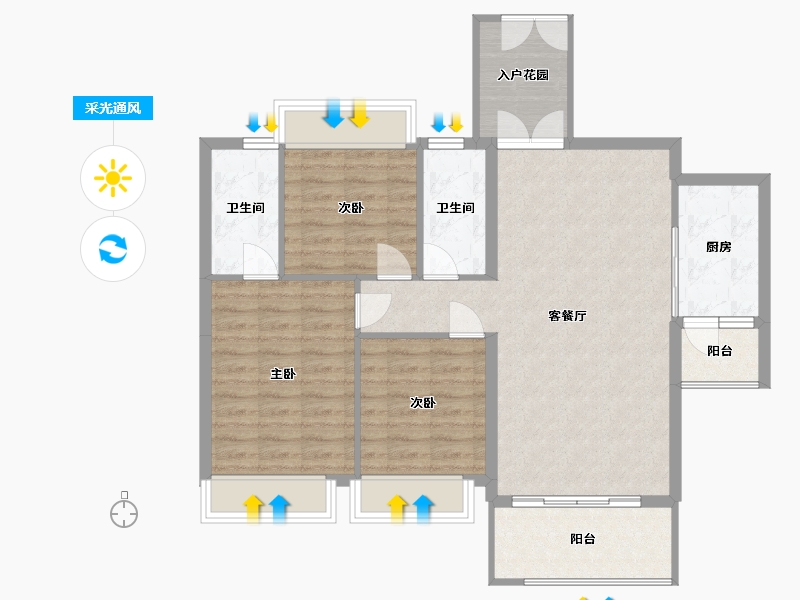 广东省-云浮市-万汇广场-109.00-户型库-采光通风