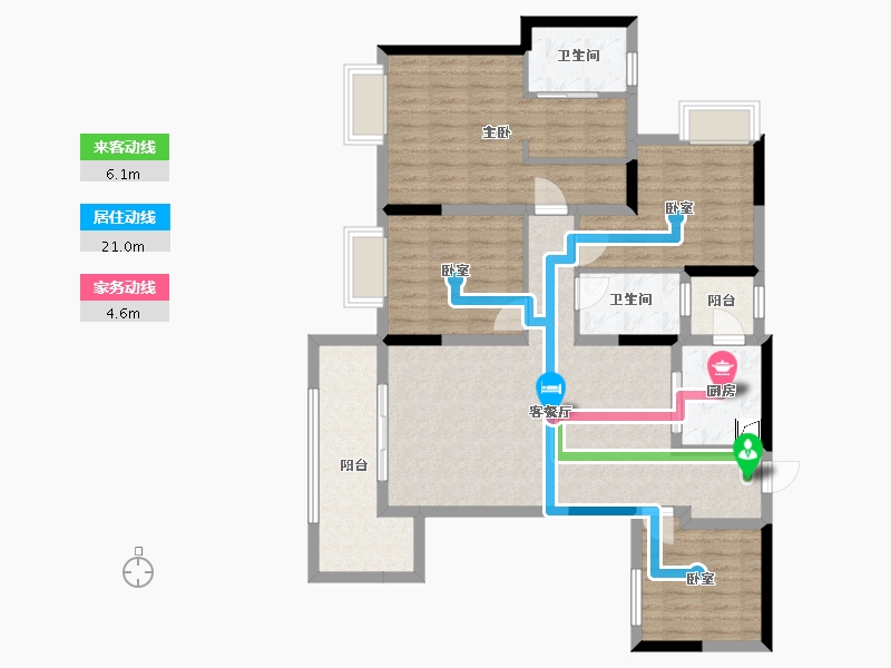 四川省-眉山市-领地·观江府-126.00-户型库-动静线