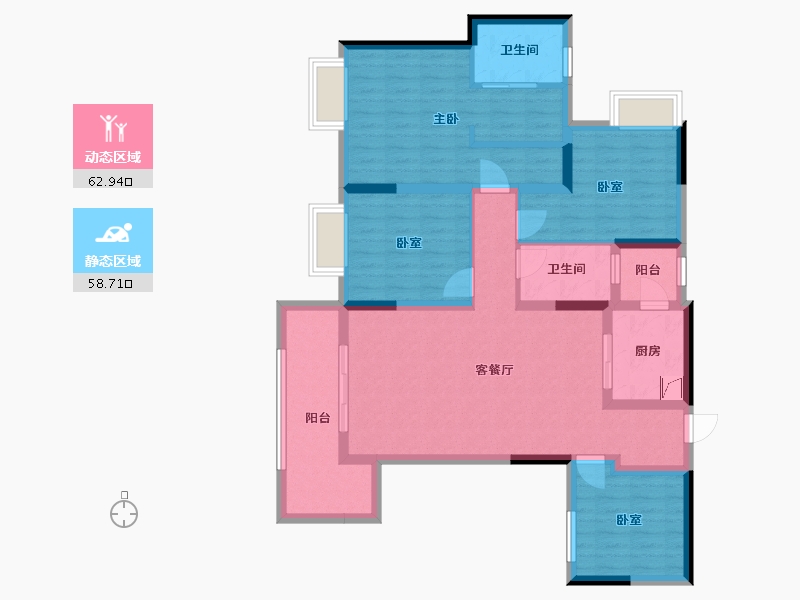 四川省-眉山市-领地·观江府-126.00-户型库-动静分区