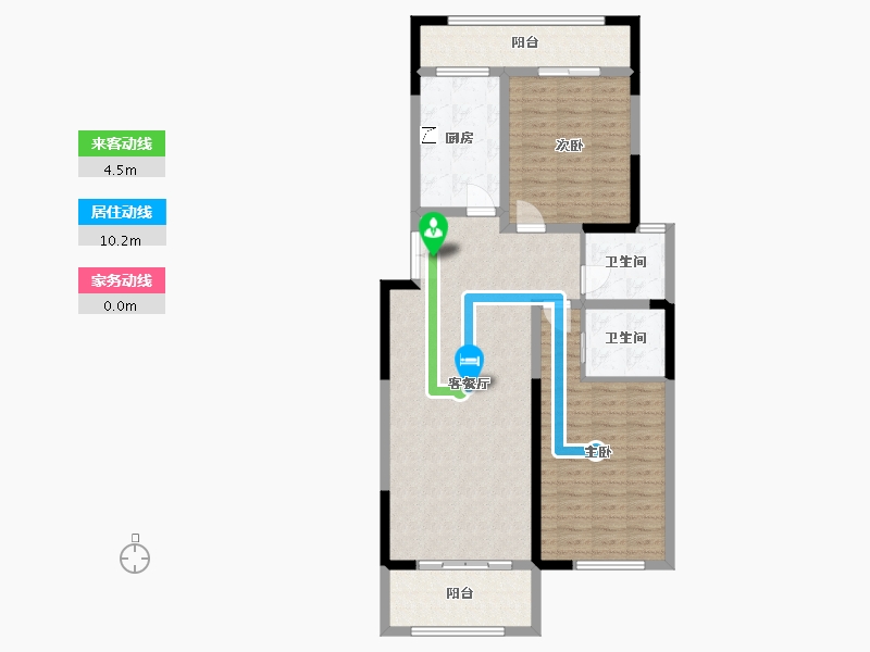 浙江省-绍兴市-御和园-102.00-户型库-动静线