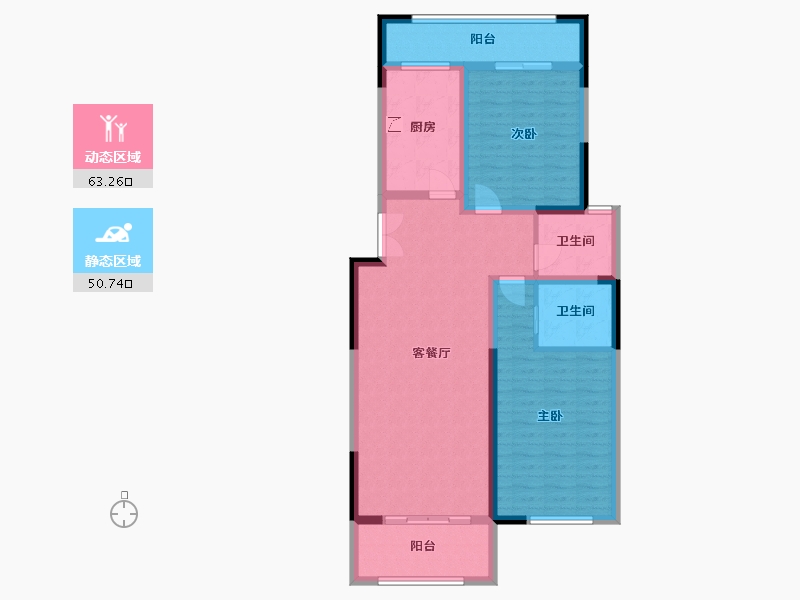 浙江省-绍兴市-御和园-102.00-户型库-动静分区