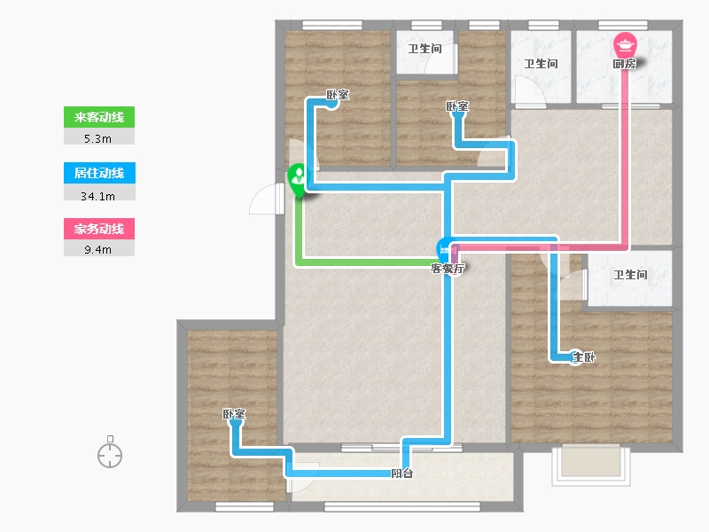 广东省-揭阳市-通用自建楼-140.00-户型库-动静线