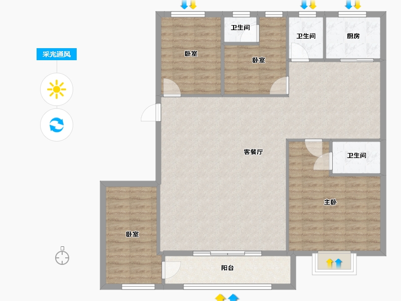 广东省-揭阳市-通用自建楼-140.00-户型库-采光通风