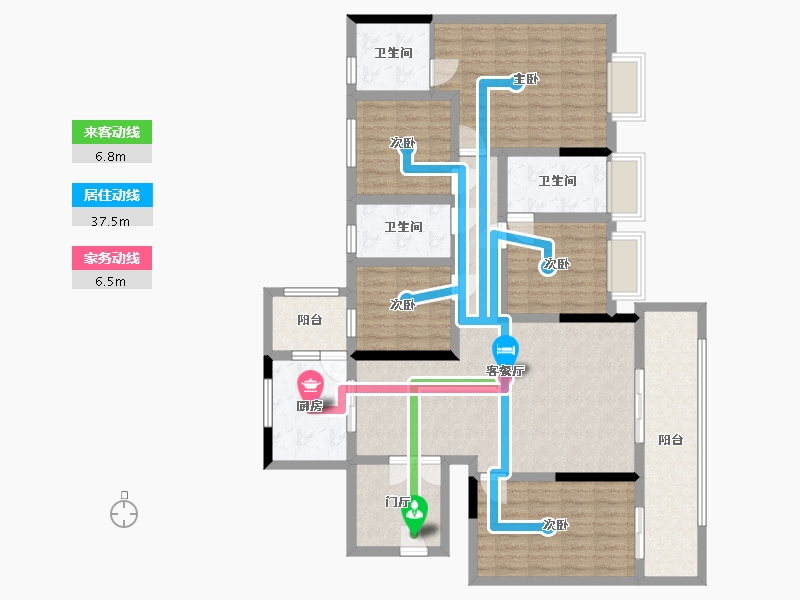 贵州省-黔东南苗族侗族自治州-湖畔一号-143.98-户型库-动静线