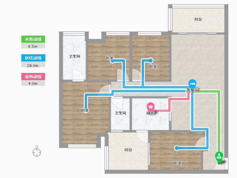 广东省-深圳市-满京华喜悦里-94.00-户型库-动静线