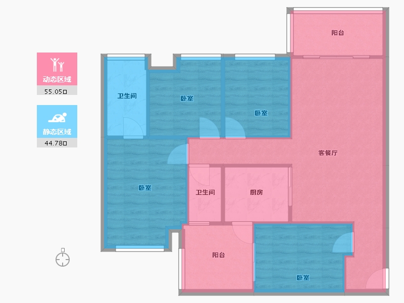 广东省-深圳市-满京华喜悦里-94.00-户型库-动静分区