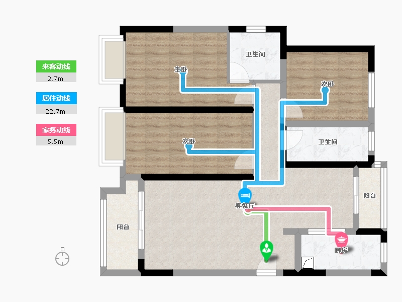 河南省-三门峡市-博丰九玺台-104.26-户型库-动静线