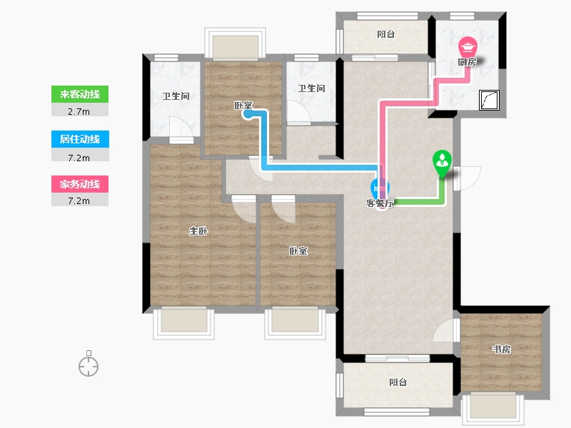 湖南省-长沙市-招商华发依云曦城-100.00-户型库-动静线