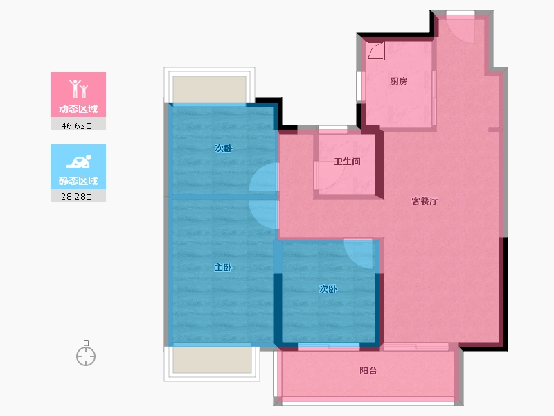 云南省-昆明市-新城云樾-71.00-户型库-动静分区