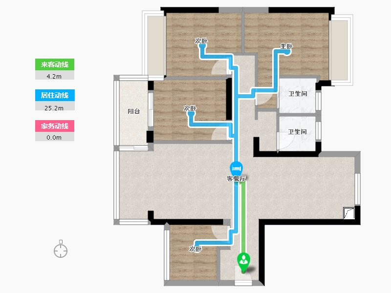 广东省-潮州市-阳光华府-90.00-户型库-动静线