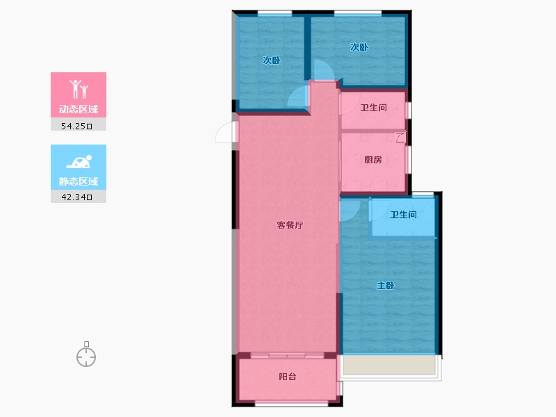 陕西省-西安市-碧桂园高新时代-92.00-户型库-动静分区